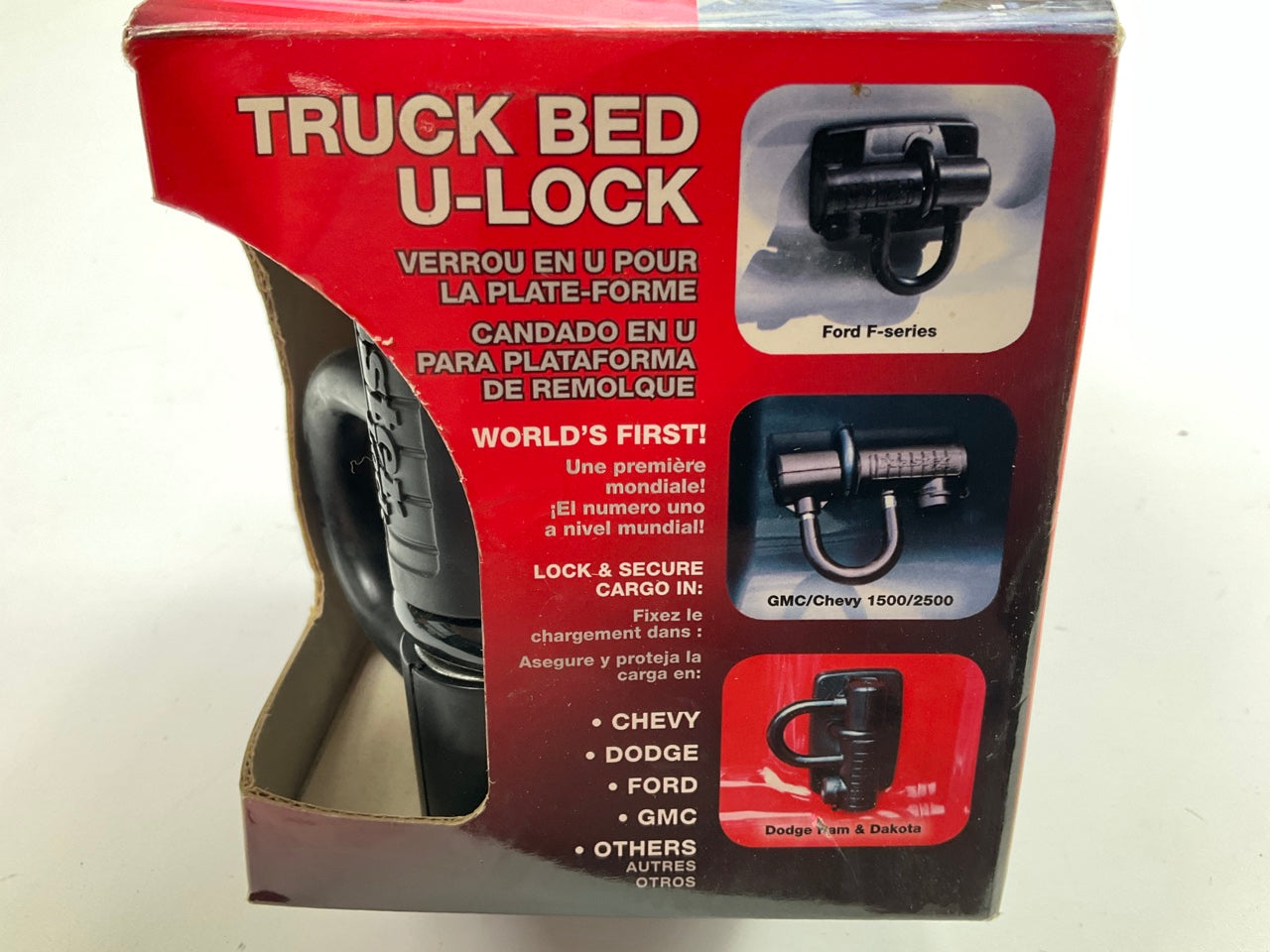Master Lock 8287DAT Steel Truck Bed U-Lock - A Lock For Locking Tools / Cargo