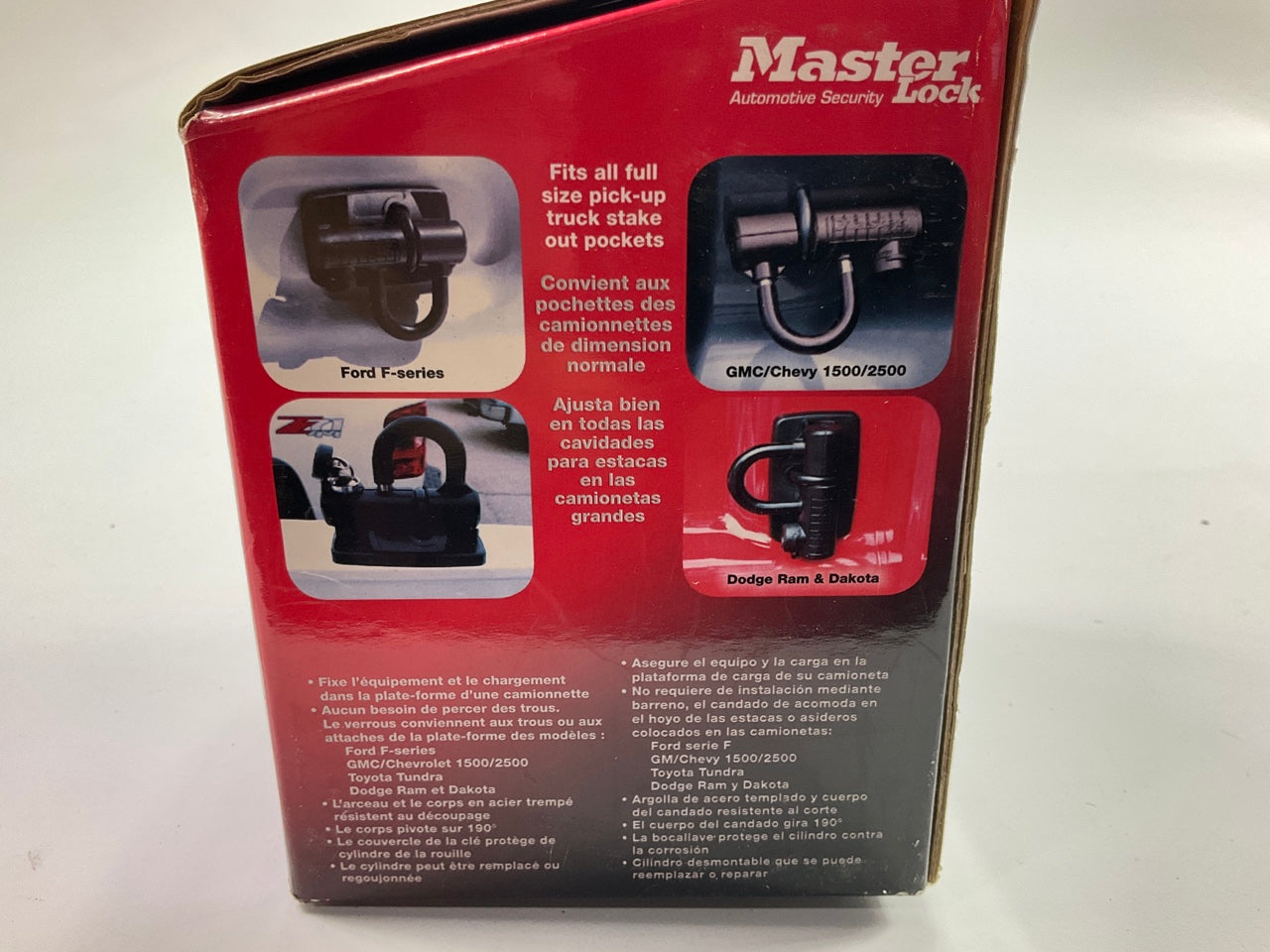 Master Lock 8287DAT Steel Truck Bed U-Lock - A Lock For Locking Tools / Cargo