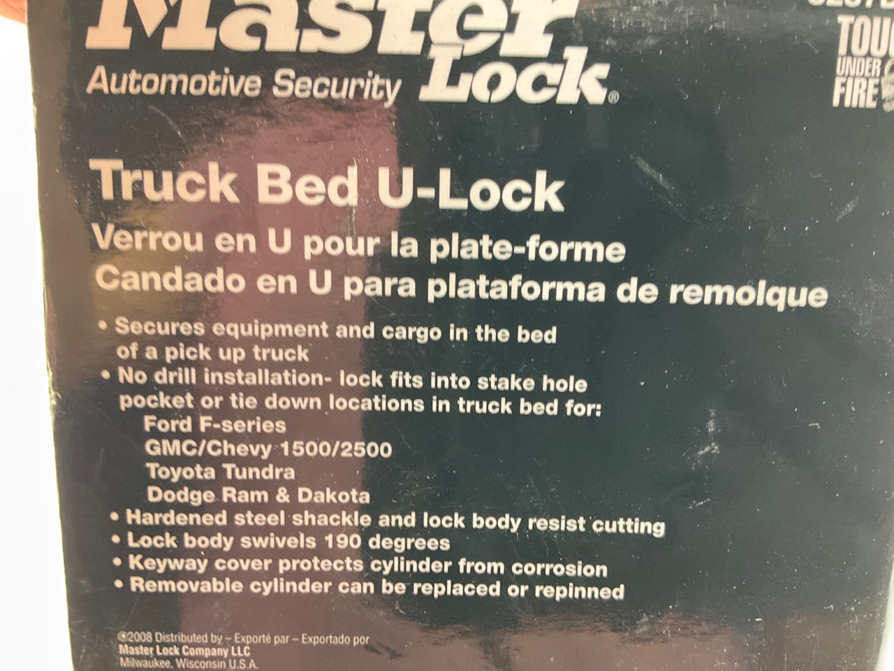 Master Lock 8287DAT Steel Truck Bed U-Lock - A Lock For Locking Tools / Cargo