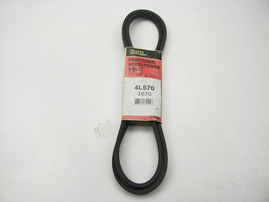 Master Mechanic 4L670 Accessory Drive Belt - 1/2'' X 67''