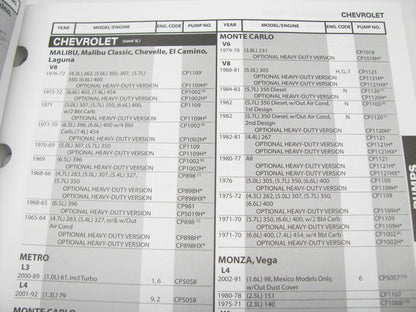 Master Pro CA-09MP New Water Parts Catalog - Import & Domestic - 2009, 228 Pages