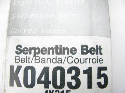 Master Pro K040315 Serpentine Belt - 0.56'' X 31.50 - 4 Ribs