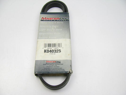 Master Pro K040325 Erpentine Belt - 0.56'' X 33.00'' - 4 Ribs