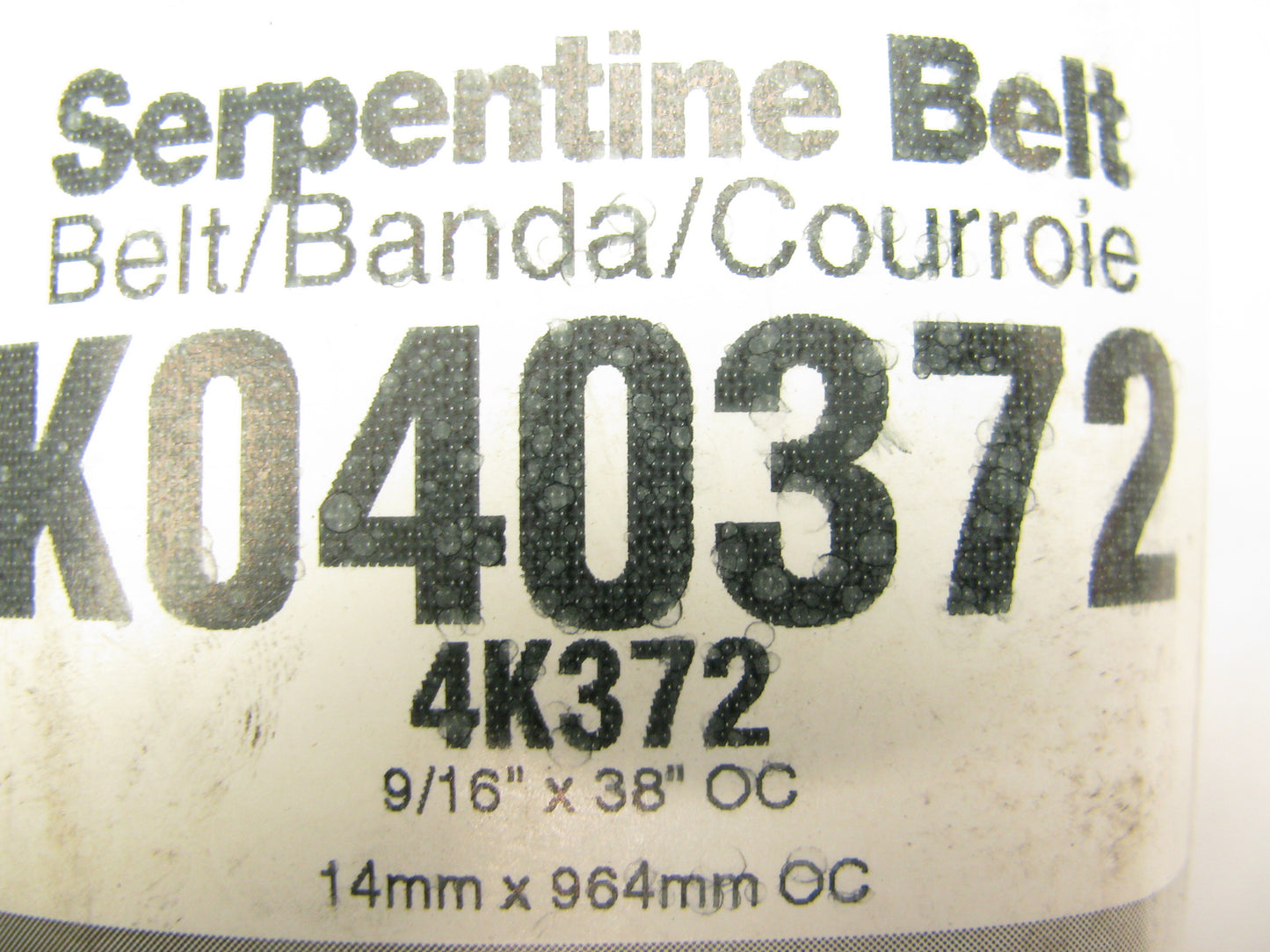 Master Pro K040372 Serpentine Belt - 0.56'' X 37.50'' - 4 Ribs