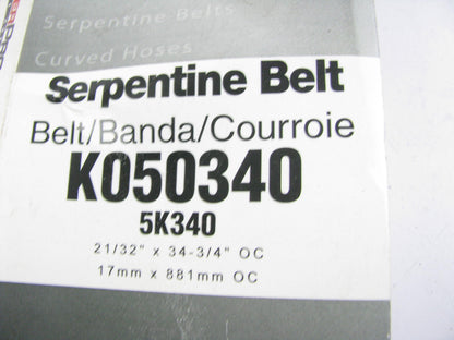 Master Pro K050340 Serpentine Belt