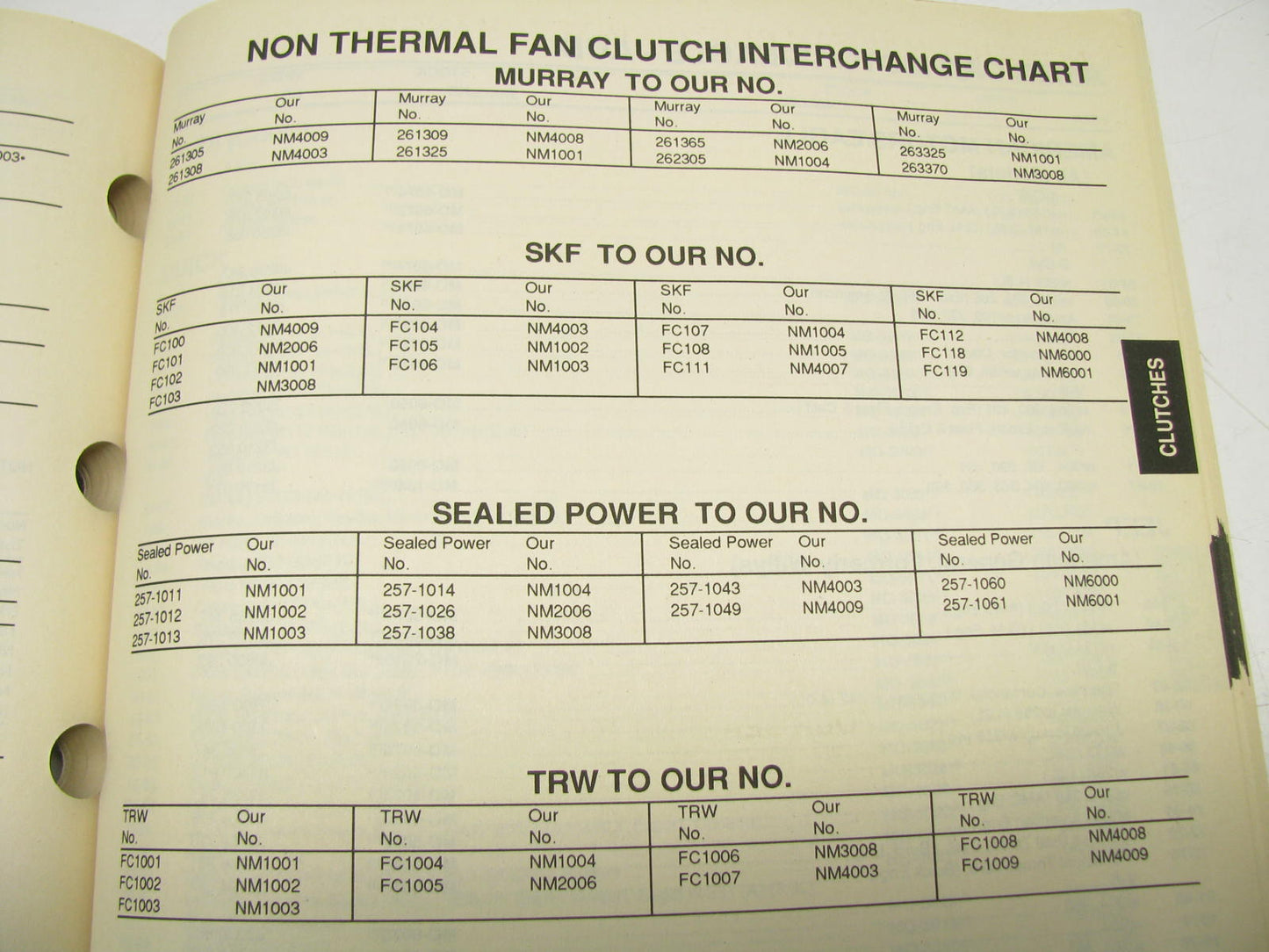 Master WP92 Water Pumps, Fan Clutches & Outlets Parts Catalog - 1992, 228 Pages