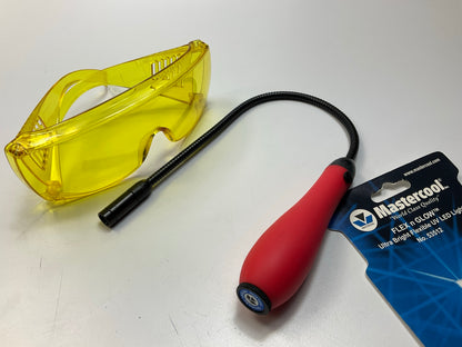 Mastercool 53512 Flex-n-Glow Ultra Bright Flexible UV LED Light & Glasses