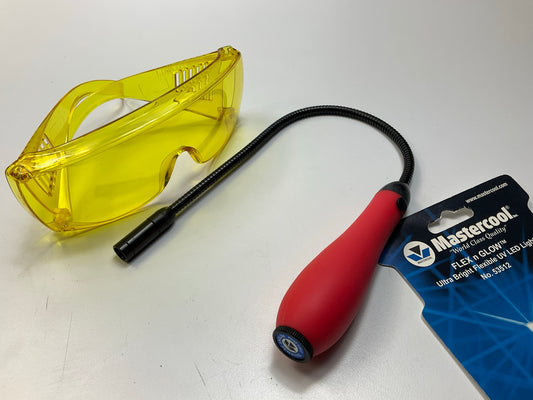Mastercool 53512 Flex-n-Glow Ultra Bright Flexible UV LED Light & Glasses