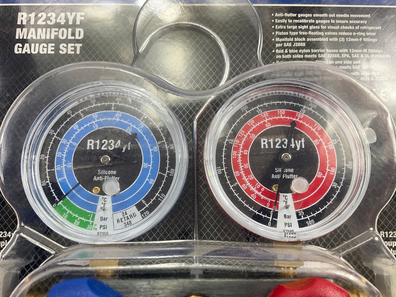 Mastercool 83272 R1234yf Automotive A/C Aluminum Manifold Gauge Set