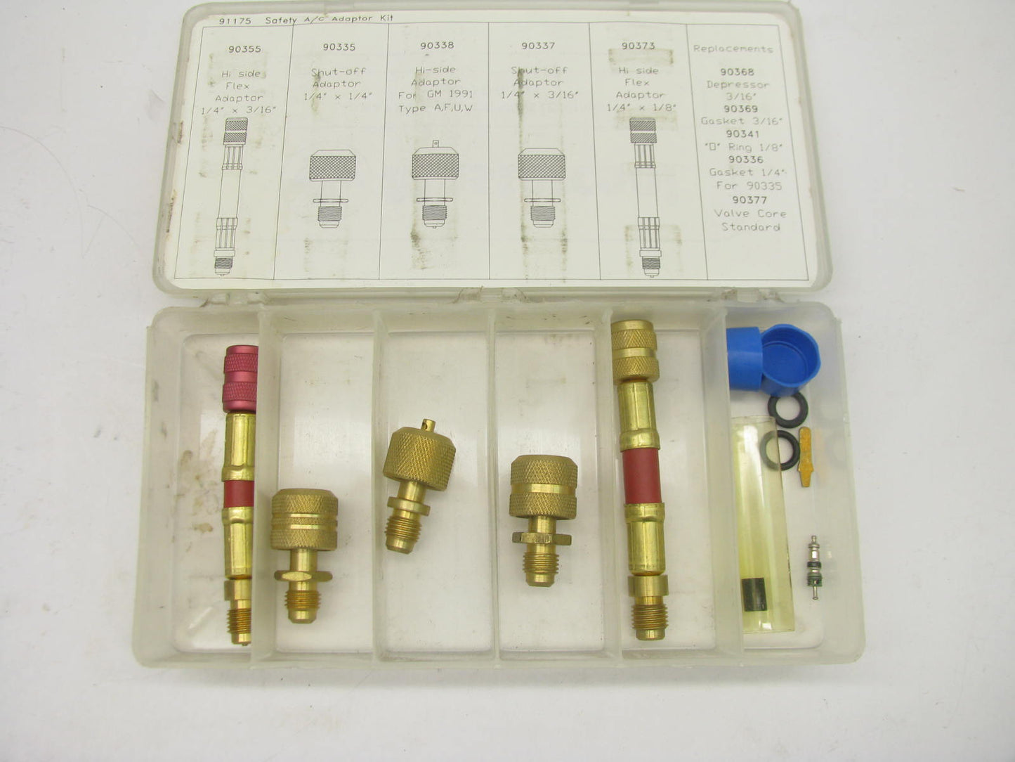 Mastercool 91175 Safety A/C Manifold Adapter Kit With Plastic Box