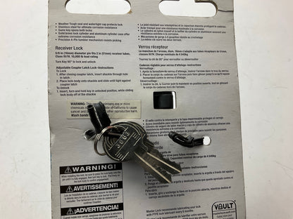 MasterLock 5/8'' Stainless Steel Receiver Lock W Adjustable Coupler Latch Lock