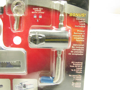 Masterlock 3784DAT Heavy Duty Trailer Coupler & Latch Lock- 2-5/16 In
