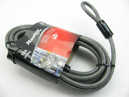 Master Lock 72DPF 15' Steel Cable With Looped Ends