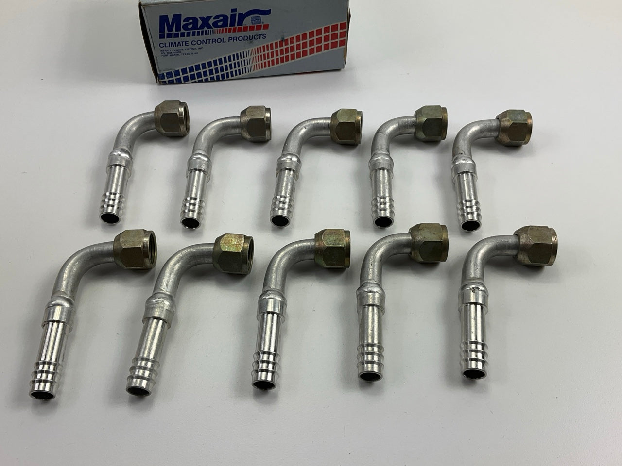 (10) Max Air 05-8241 A/C Fitting, 1/2'' X #10 Hose Size, Female Flare 90 Degrees