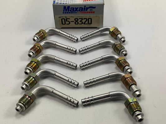 (10) Max Air 05-8320 A/C Fitting, 3/8'' X #6 Hose Size, Male O-Ring, 90 Degrees