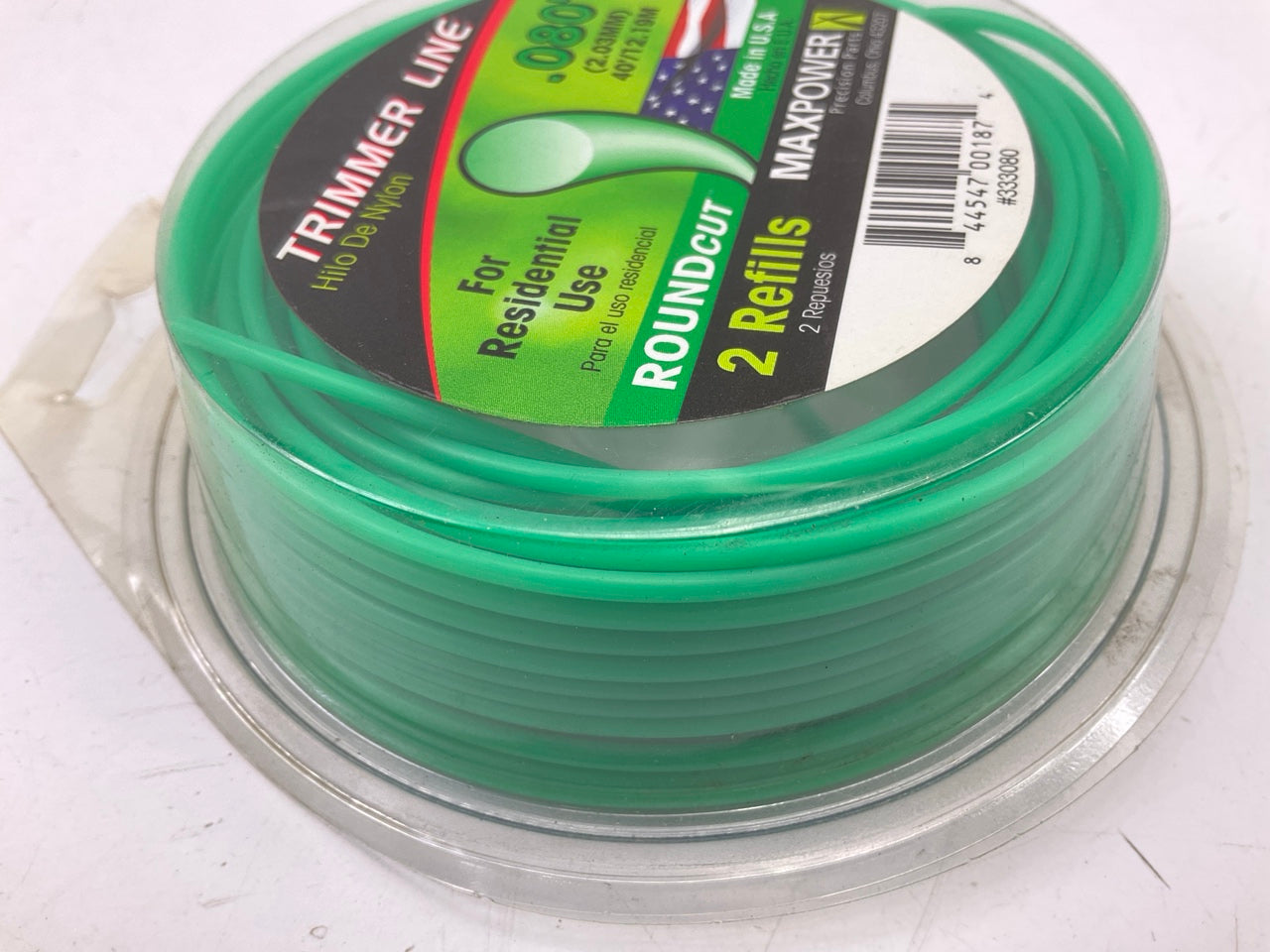 (4) Maxpower 333080 Residential Grade Round .080-Inch Trimmer Line 40-Ft Length
