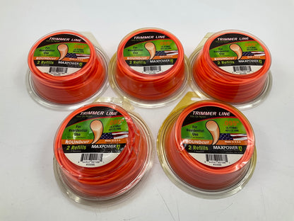 (5) Maxpower 333095 0.095 In. Residential Grade Round Trimmer Line 40 Feet