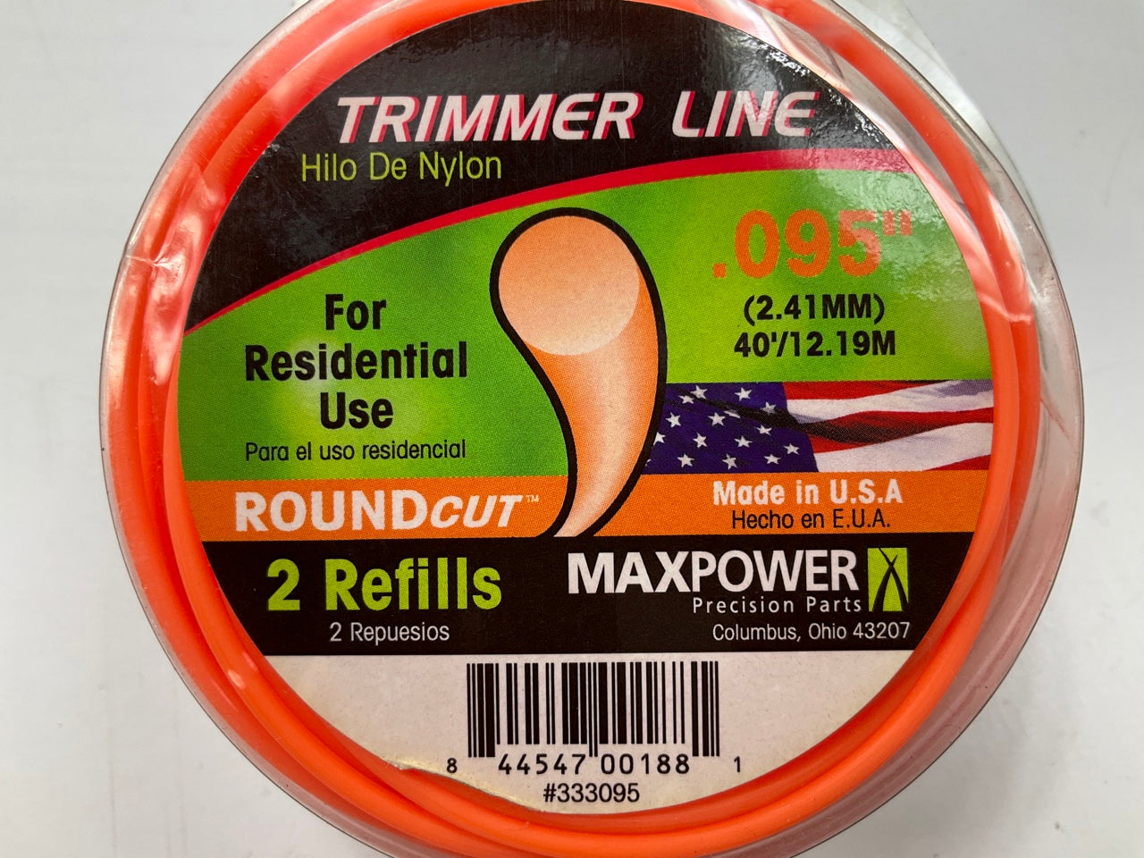(5) Maxpower 333095 0.095 In. Residential Grade Round Trimmer Line 40 Feet