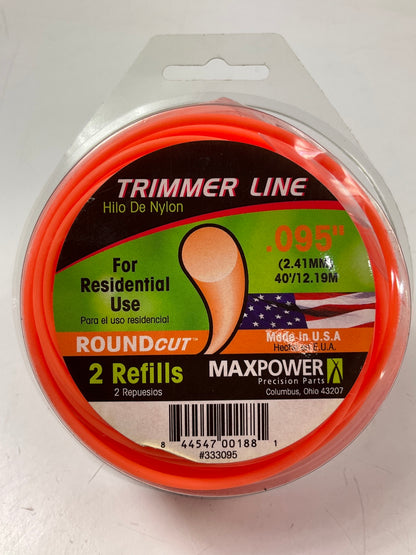 Maxpower 333095 0.095 In. Residential Grade Round Trimmer Line - 40 Ft.