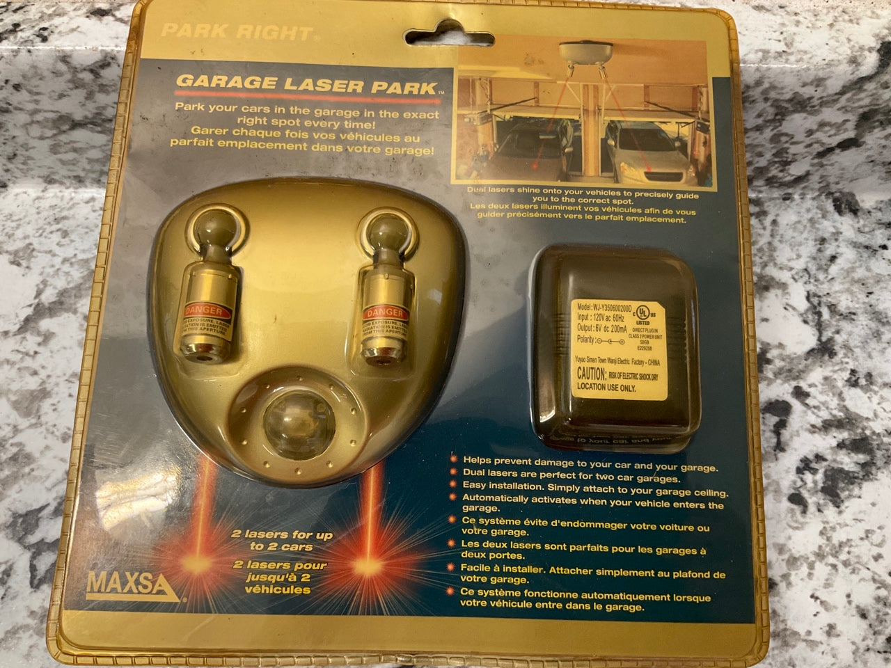 Maxsa 37312 Park Right Dual Laser Garage Laser Park System For 2 Cars