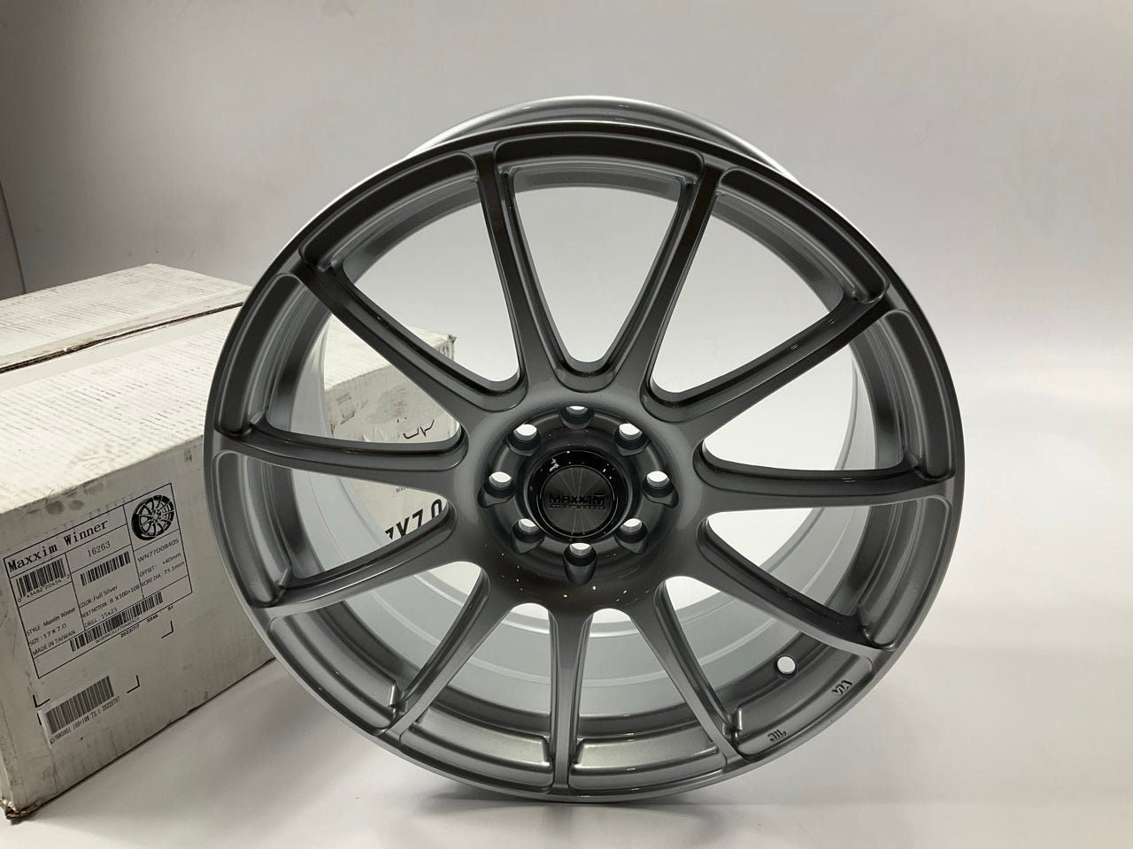 MAXXIM WN77D0840S Winner Alloy Wheel Rim 17X7 4X100/4X108 Offset 40 Full Silver