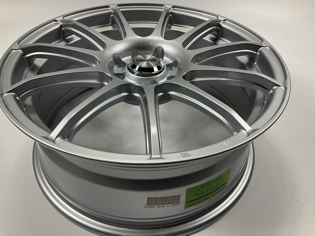 MAXXIM WN77D0840S Winner Alloy Wheel Rim 17X7 4X100/4X108 Offset 40 Full Silver