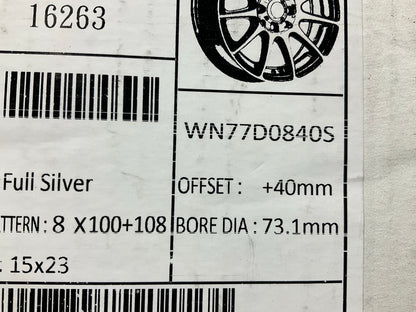 MAXXIM WN77D0840S Winner Alloy Wheel Rim 17X7 4X100/4X108 Offset 40 Full Silver