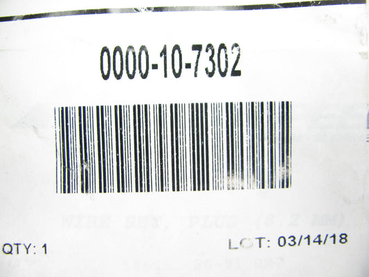 Mazda 0000-10-7302 Ignition Spark Plug Wire Set TAYLOR PERFORMANCE 86-91 RX-7