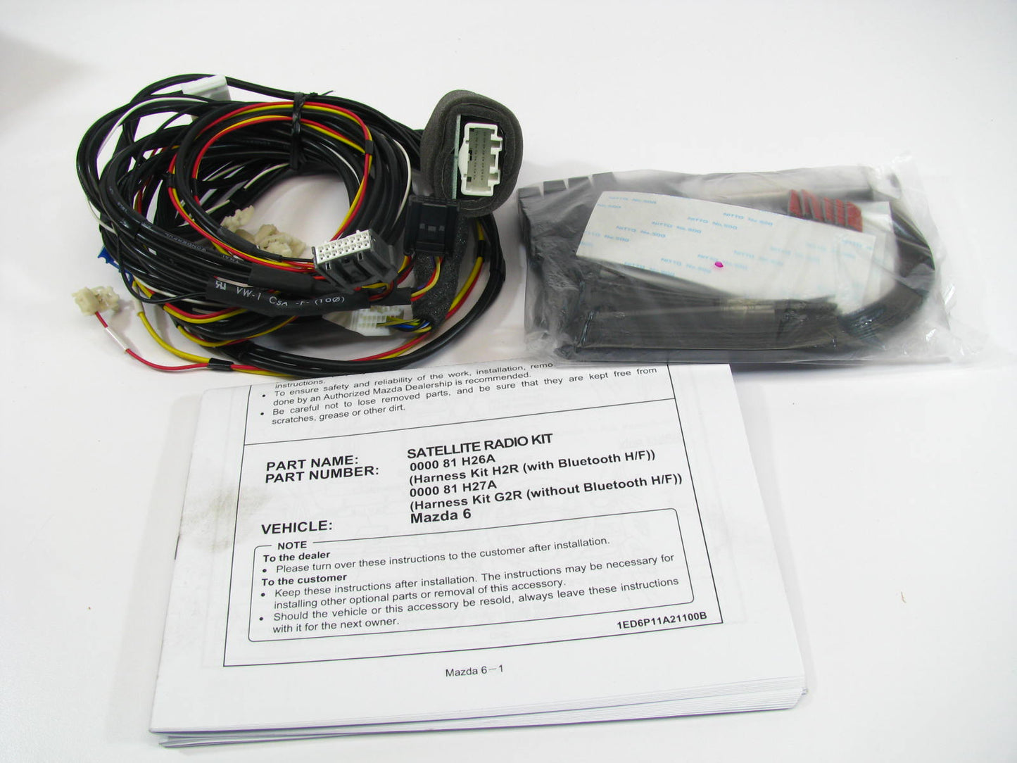 NEW - OEM Mazda 0000-81-H27A Satellite Radio Receiver Installation Kit 2009-13 6