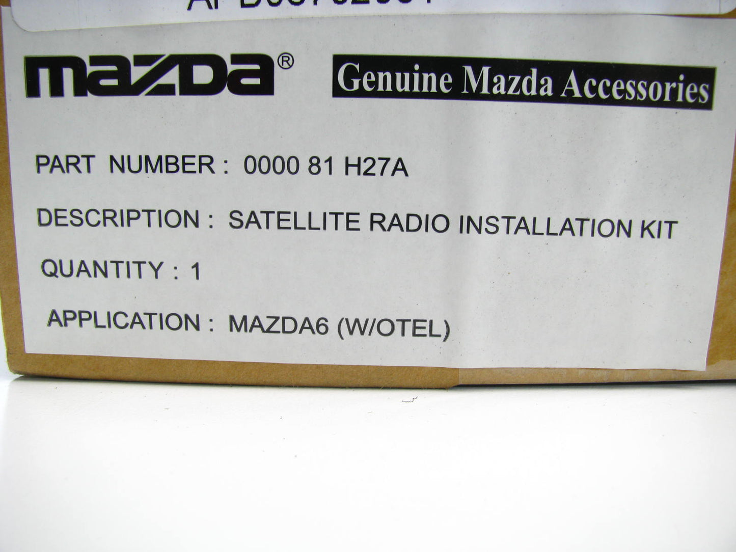 NEW - OEM Mazda 0000-81-H27A Satellite Radio Receiver Installation Kit 2009-13 6