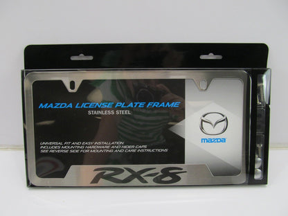 NEW GENUINE Brushed Stainless Steel License Plate Frame Bracket OEM Mazda Rx-8