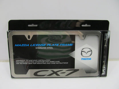NEW GENUINE Polished Stainless-Steel License Plate Frame OEM For Mazda CX-7