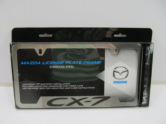 NEW GENUINE Polished Stainless-Steel License Plate Frame OEM For Mazda CX-7