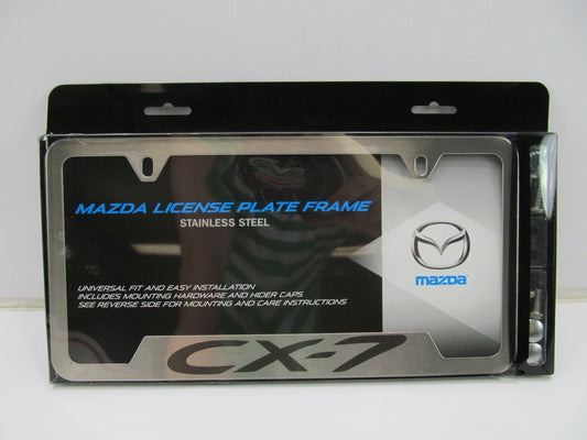 NEW GENUINE Polished Stainless-Steel License Plate Frame OEM For Mazda CX-7