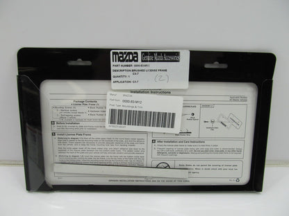 NEW GENUINE Polished Stainless-Steel License Plate Frame OEM For Mazda CX-7