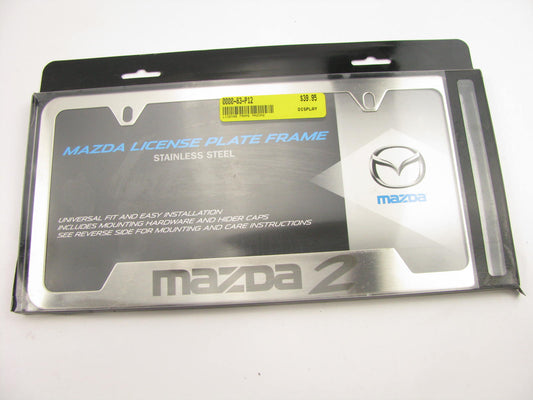 NEW Brushed Stainless Steel License Plate Mounting Bracket OEM For 11-15 Mazda 2