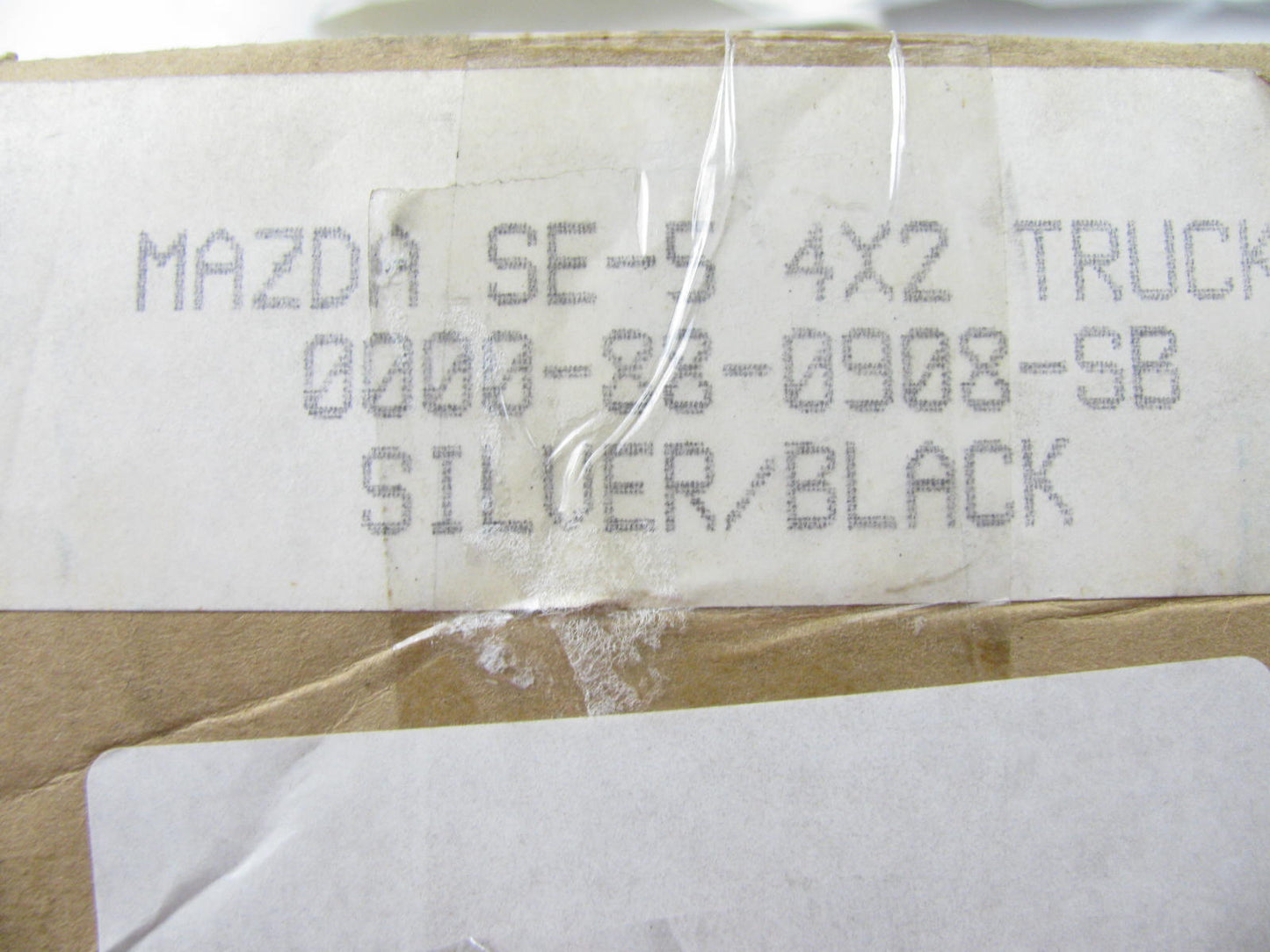 NOS OEM Mazda RH 4X2 Silver And Black Side Stripe Kit 0000-88-0908-SB