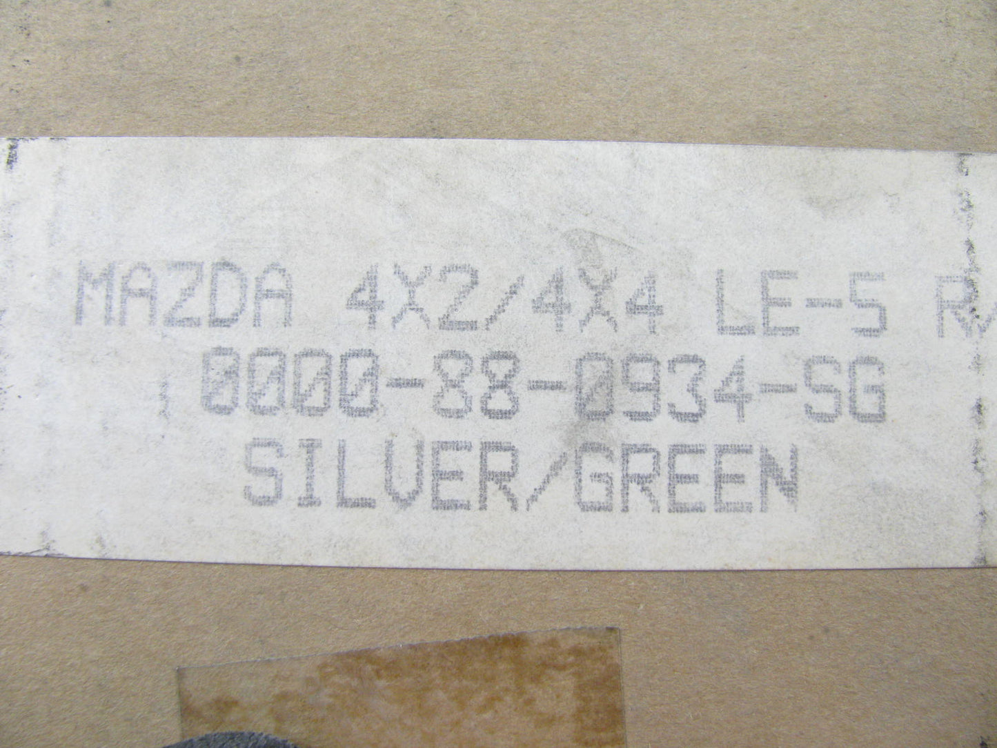 Right Silver/Green Side Stripe Package OEM Mazda B-series Truck 0000-88-0934-SG