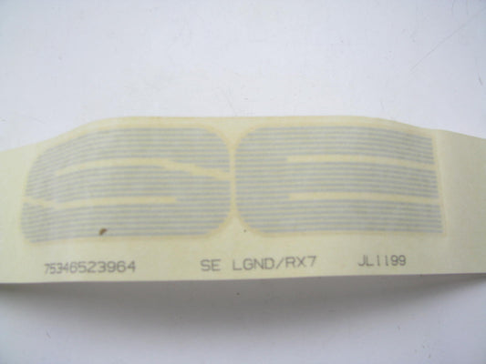 NOS OEM Mazda RX-7 SE Limited ''SE'' Sticker Badge NEW OLD STOCK OEM 0000880RX7SE