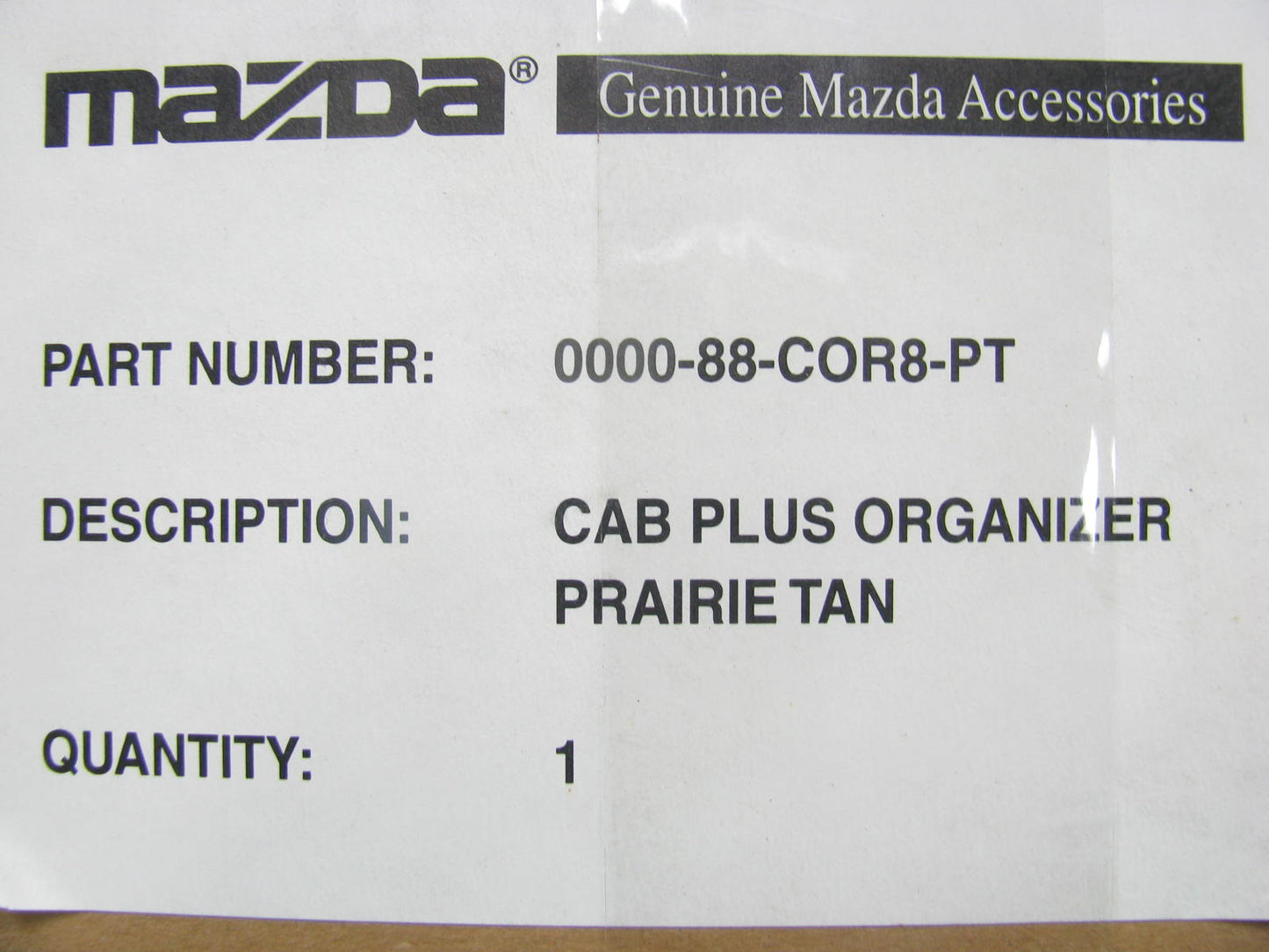 New Genuine OEM Mazda Rear Organizer Tray For 94-97 Mazda Pickup B3000 B4000