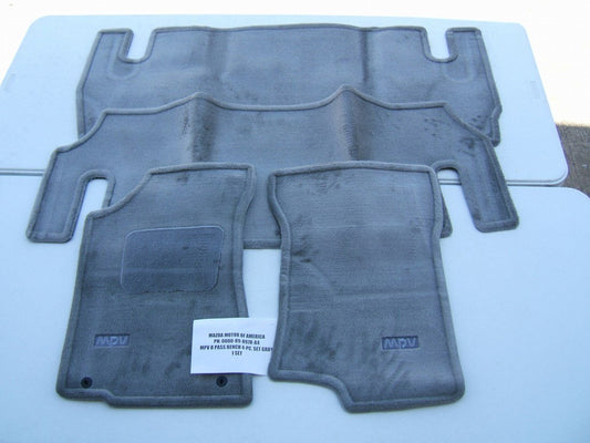 96-98 Mazda MPV Gray Factory Floor Mats - OEM MAZDA 0000-89-897R-A4 - BENCH SEAT