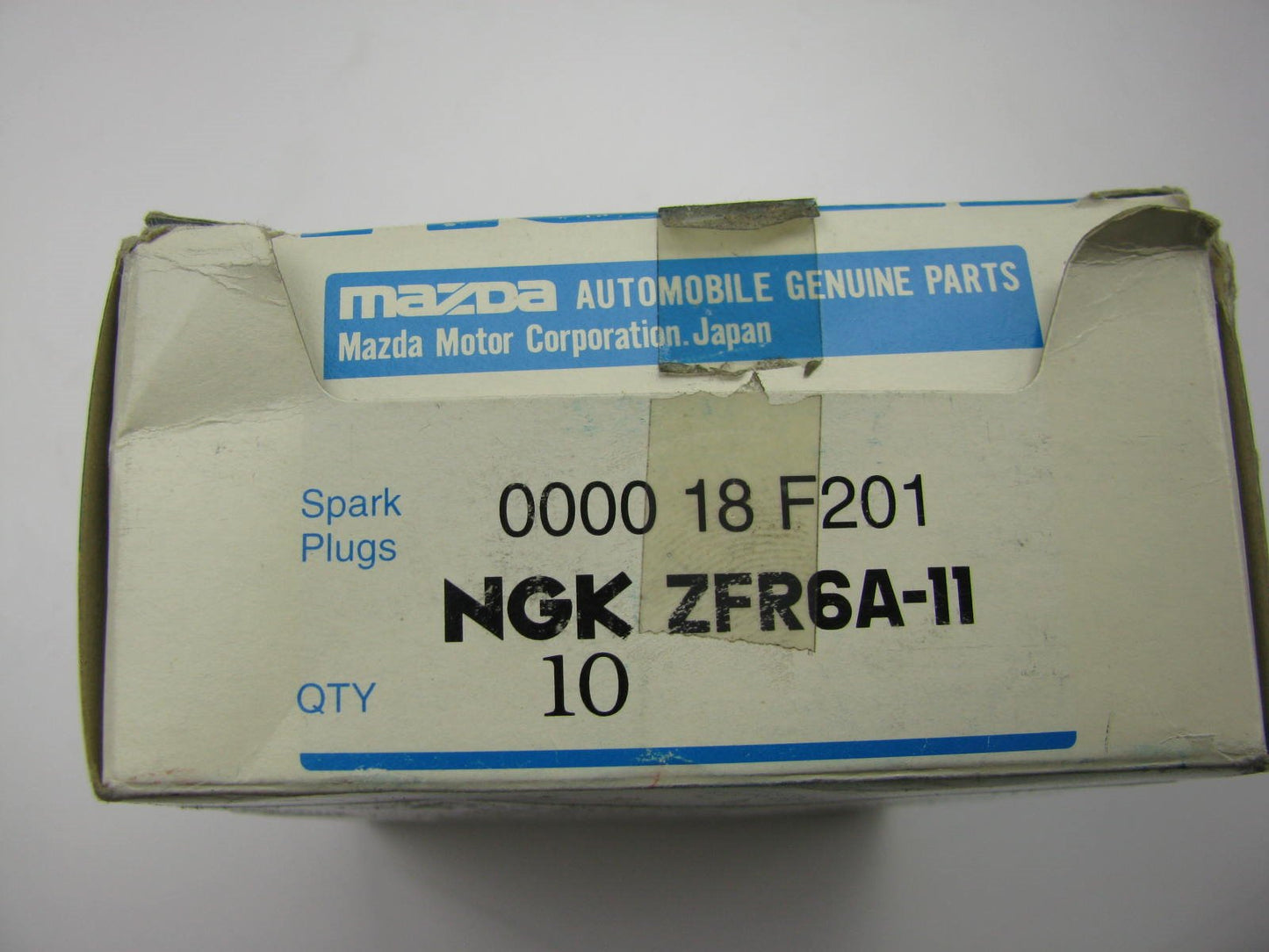 (10) NEW - OEM Mazda 000018F201 Spark Plugs - NGK ZFR6A-11