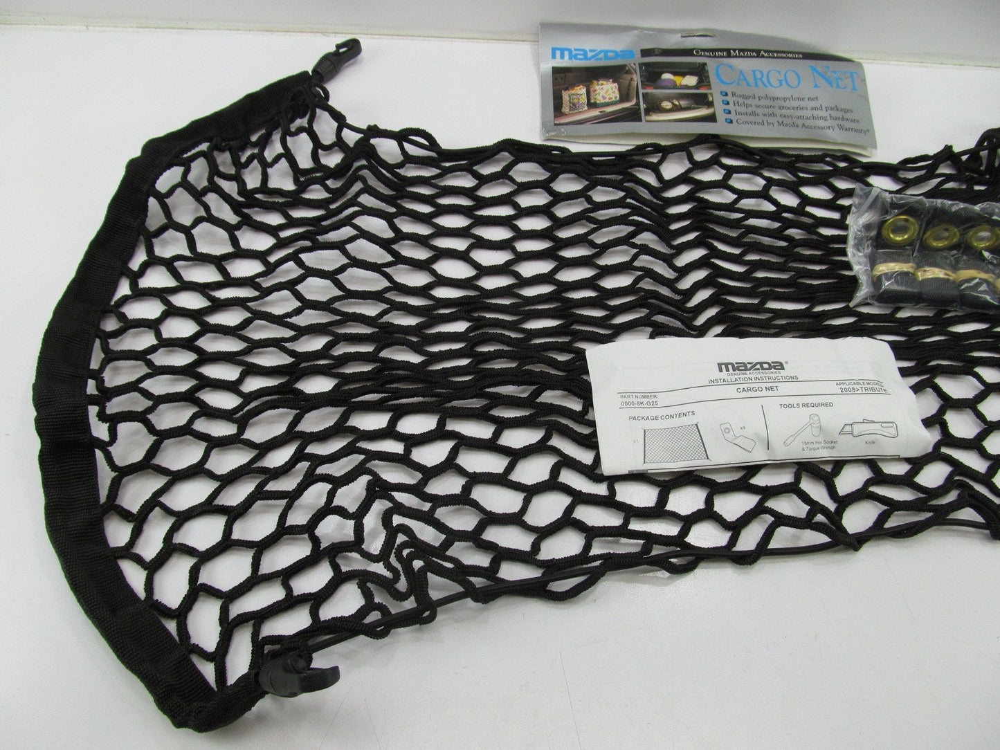 2008-2011 Mazda Tribute, Ford Escape Rear Cargo Luggage Net OEM MAZDA 00008KG25