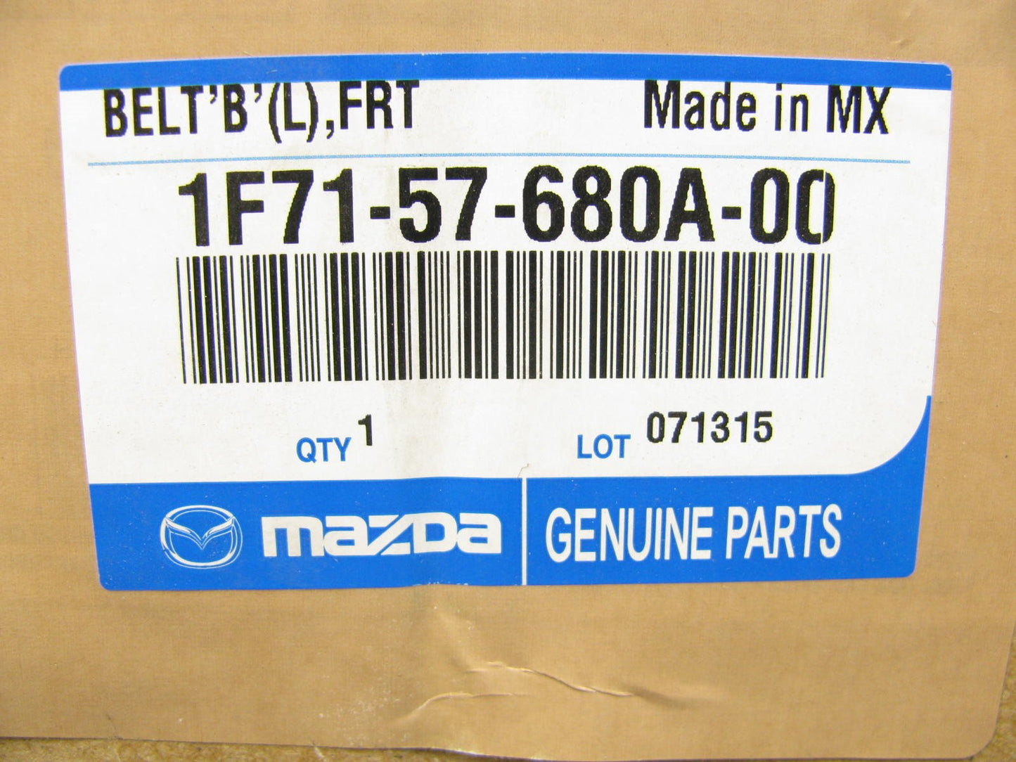 NEW OEM Mazda FRONT Left Drivers Side Restraint Retractor  2004-2009 B3000 B4000