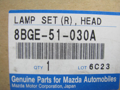 NEW OEM Mazda 8BGE51030A Headlight Head Lamp - Right Side - 1988-1992 Mazda 626