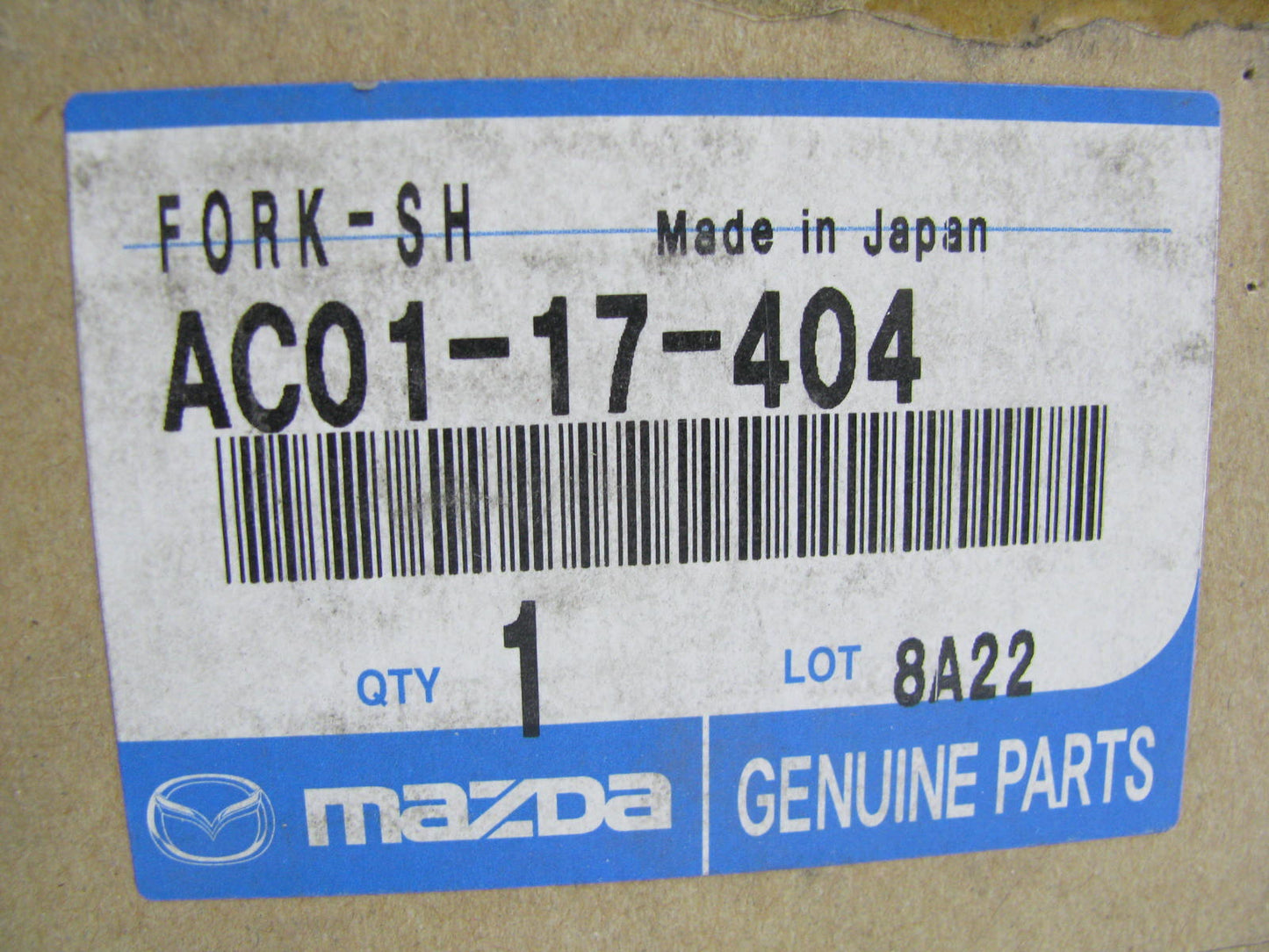 NEW GENUINE OEM Mazda AC0117404 Manual Transmission 3rd And 4th Shift Fork