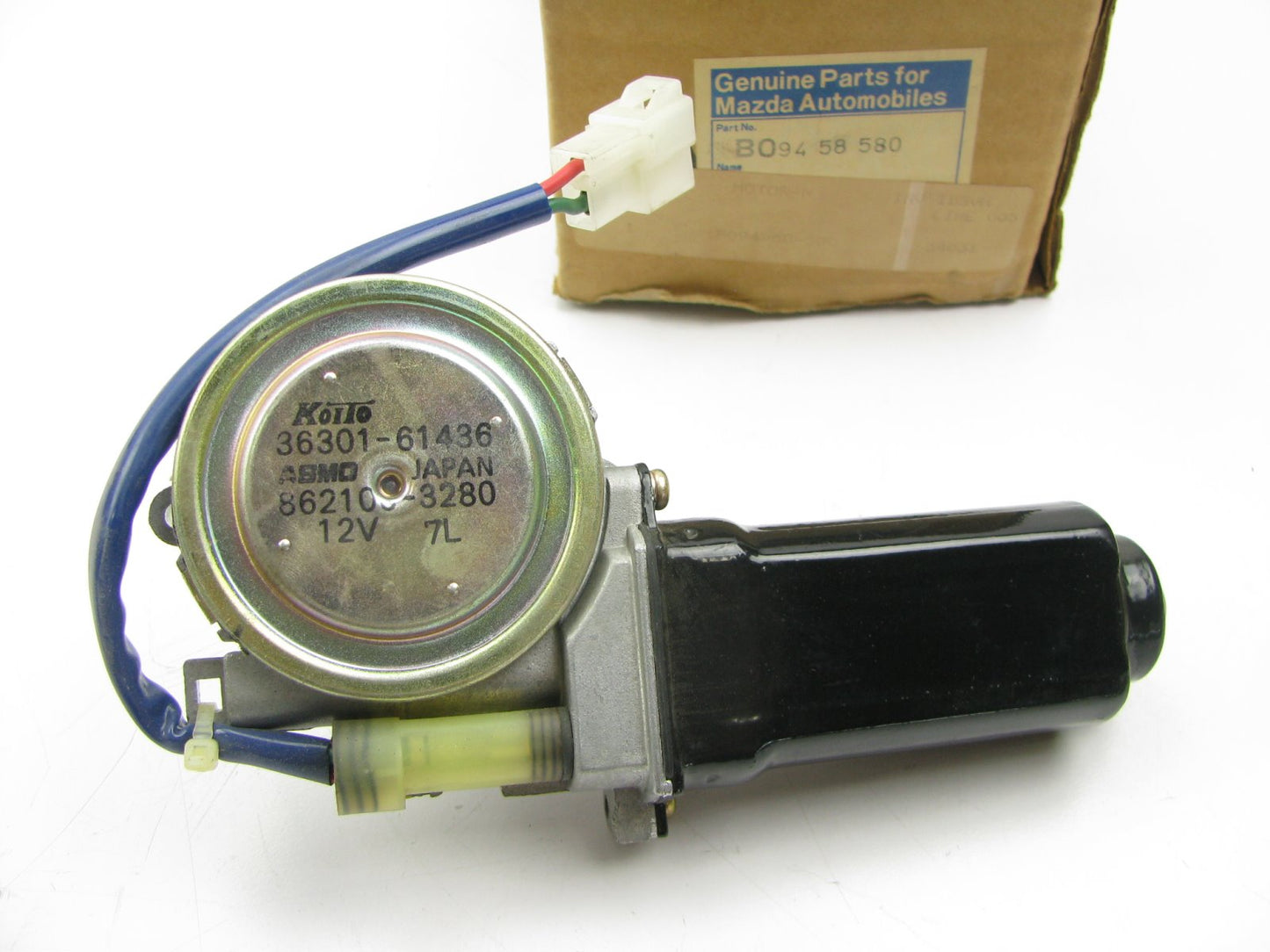 NEW - OEM B09458580 FRONT RIGHT Power Window Motor For 1986-1989 Mazda 323