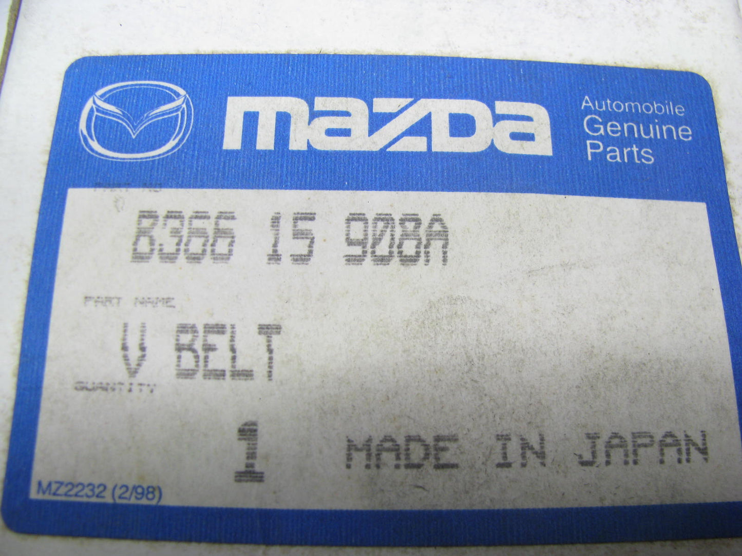 NEW - OEM Mazda B36615908A Serpentine Belt - 0.56'' X 35.00'' - 4 Ribs
