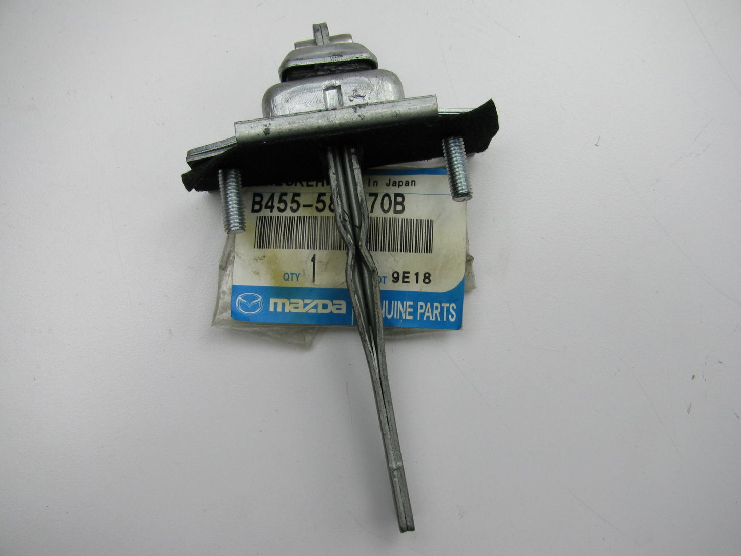 NOS OEM Mazda B45558270B Front Door Check Strap Arm - 1989-1995 Mazda 323