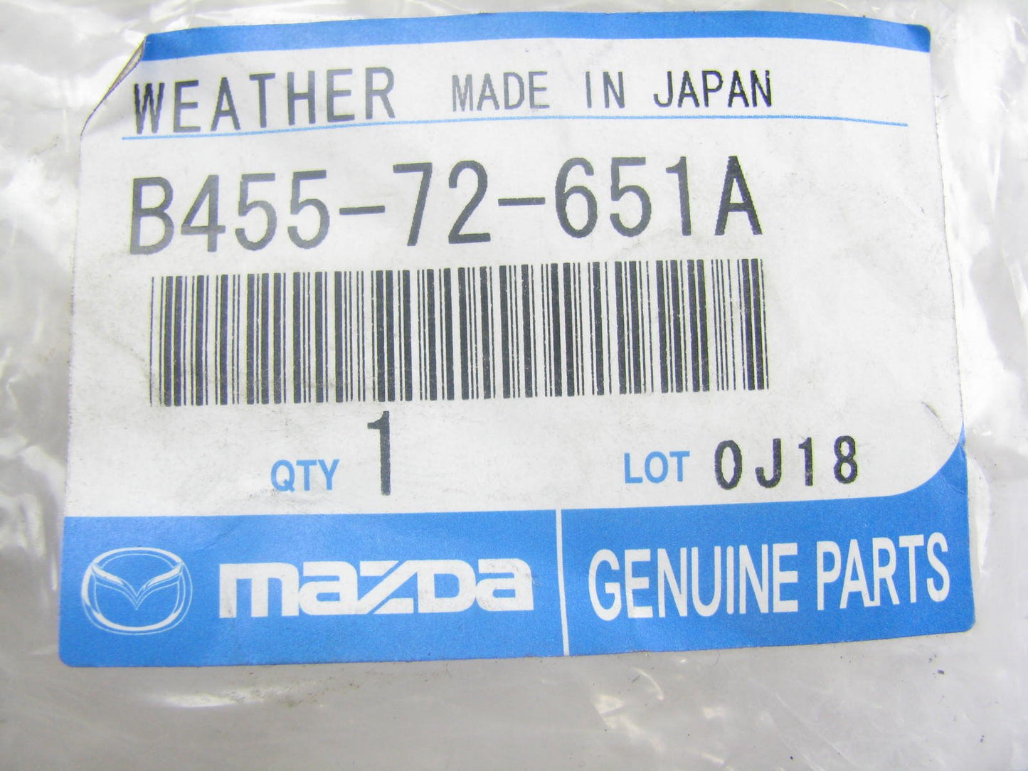 New Rear Right Door Glass Weatherstrip Seal For 1990-1994 Mazda Protege SEDAN